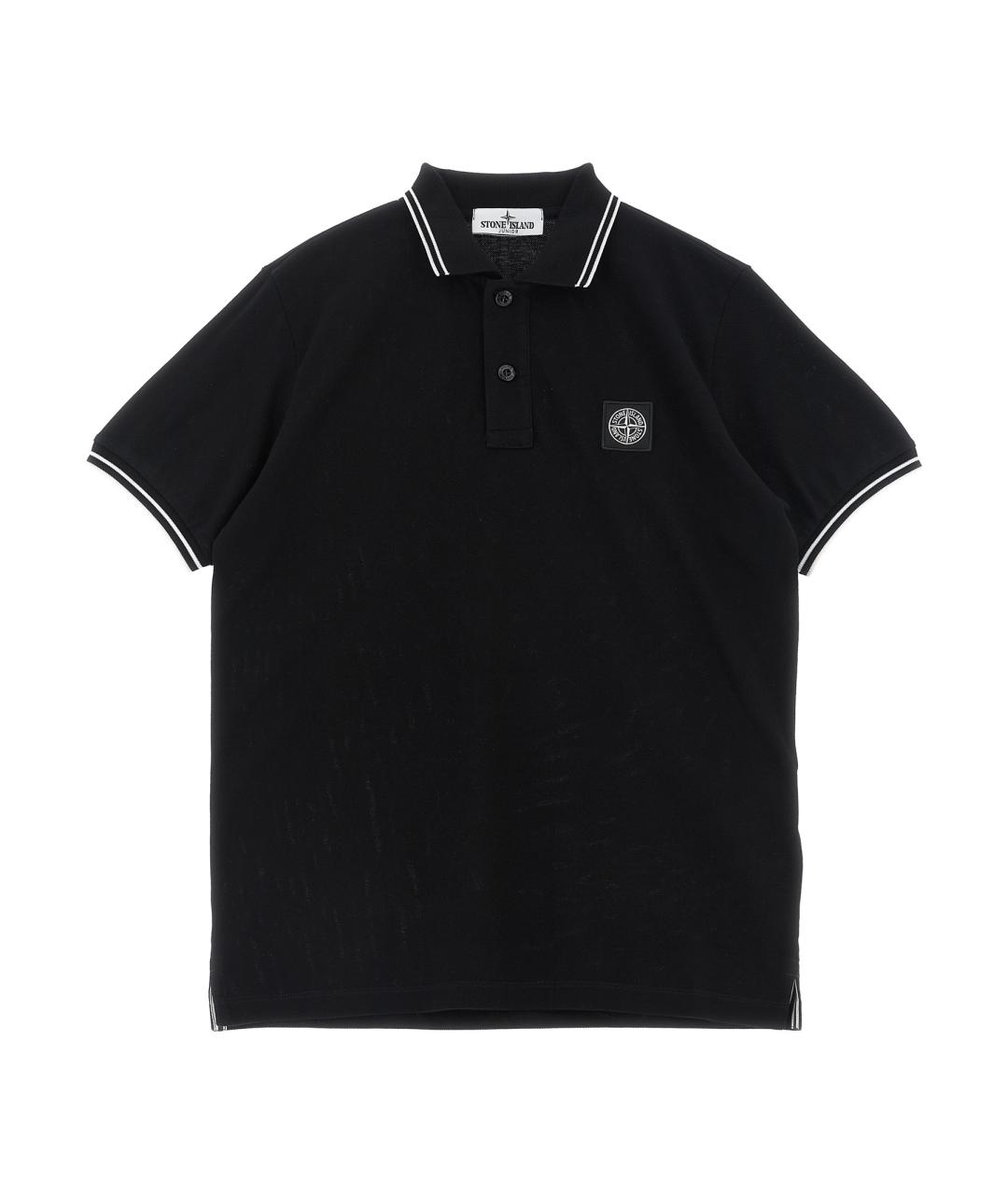STONE ISLAND JUNIOR Черная хлопковая детская футболка, фото 1