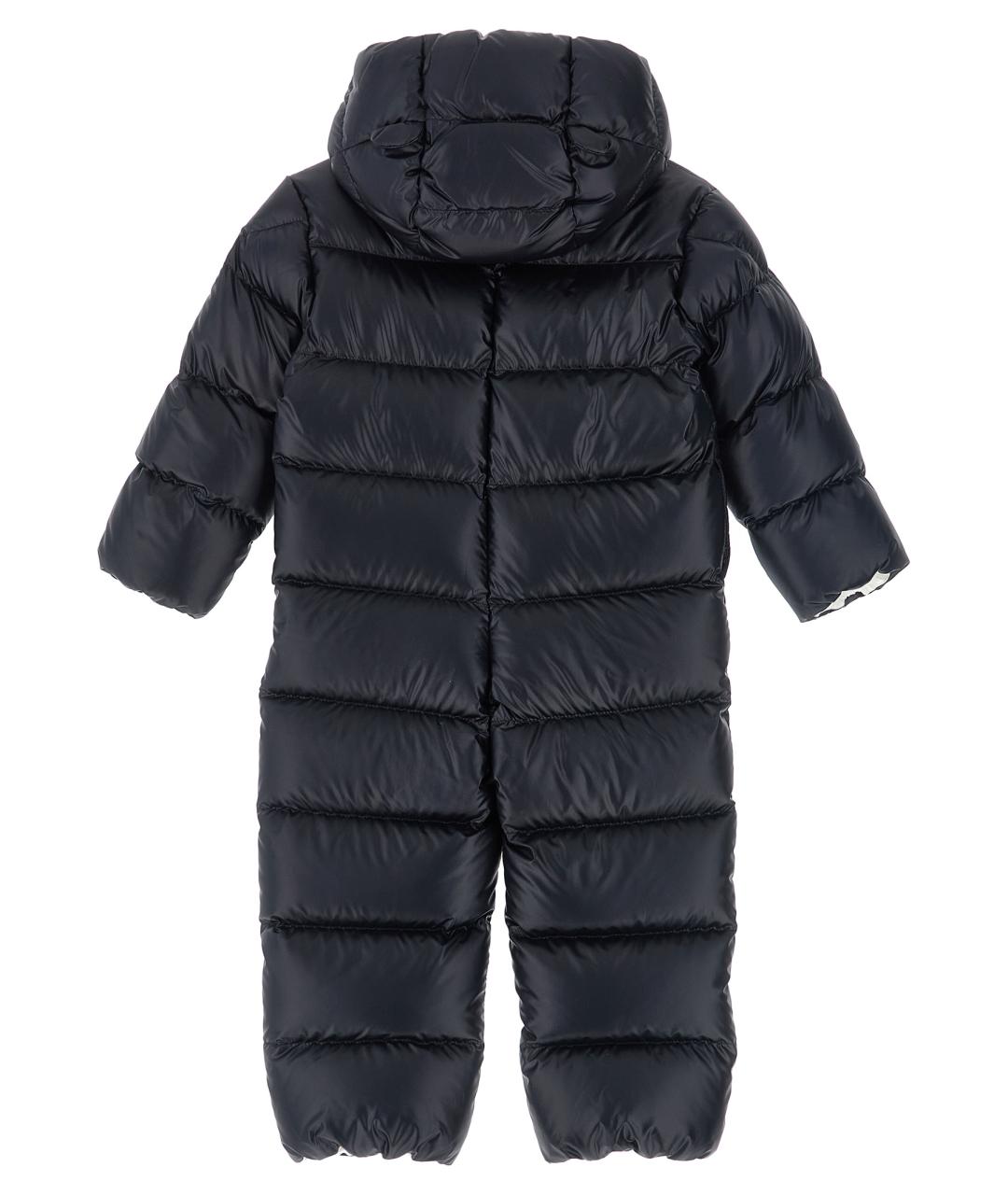MONCLER ENFANT Темно-синий синтетический комбинезон, фото 2