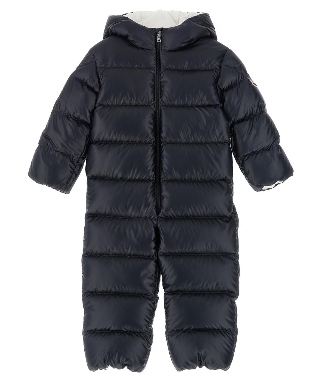 MONCLER ENFANT Темно-синий синтетический комбинезон, фото 1