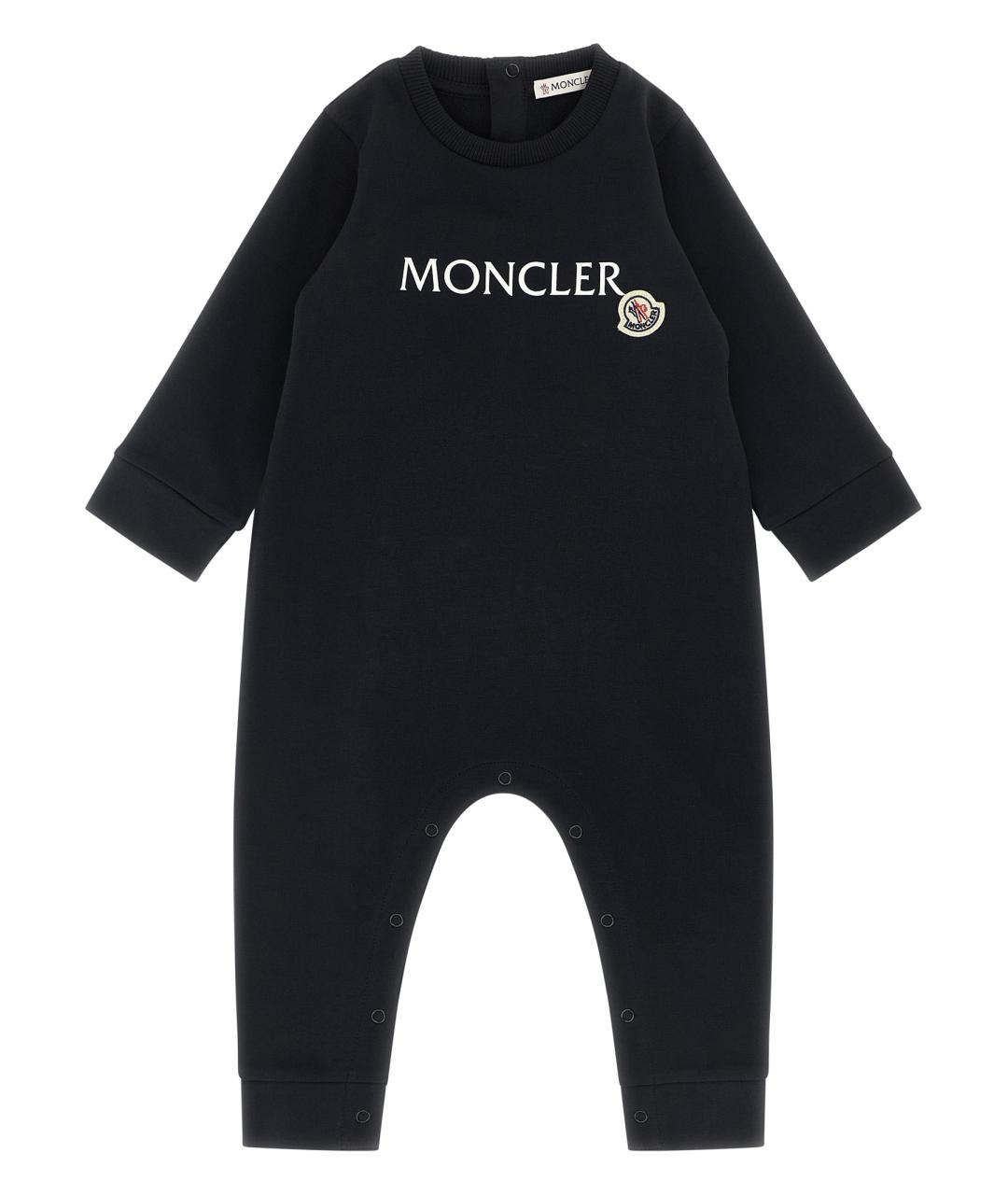 MONCLER ENFANT Темно-синий хлопковый боди / песочник, фото 1
