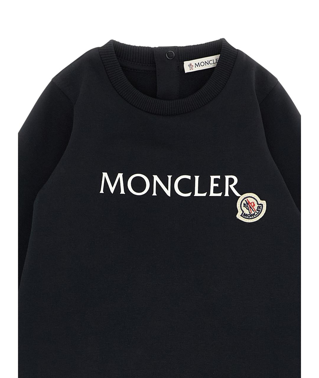 MONCLER ENFANT Темно-синий хлопковый боди / песочник, фото 3