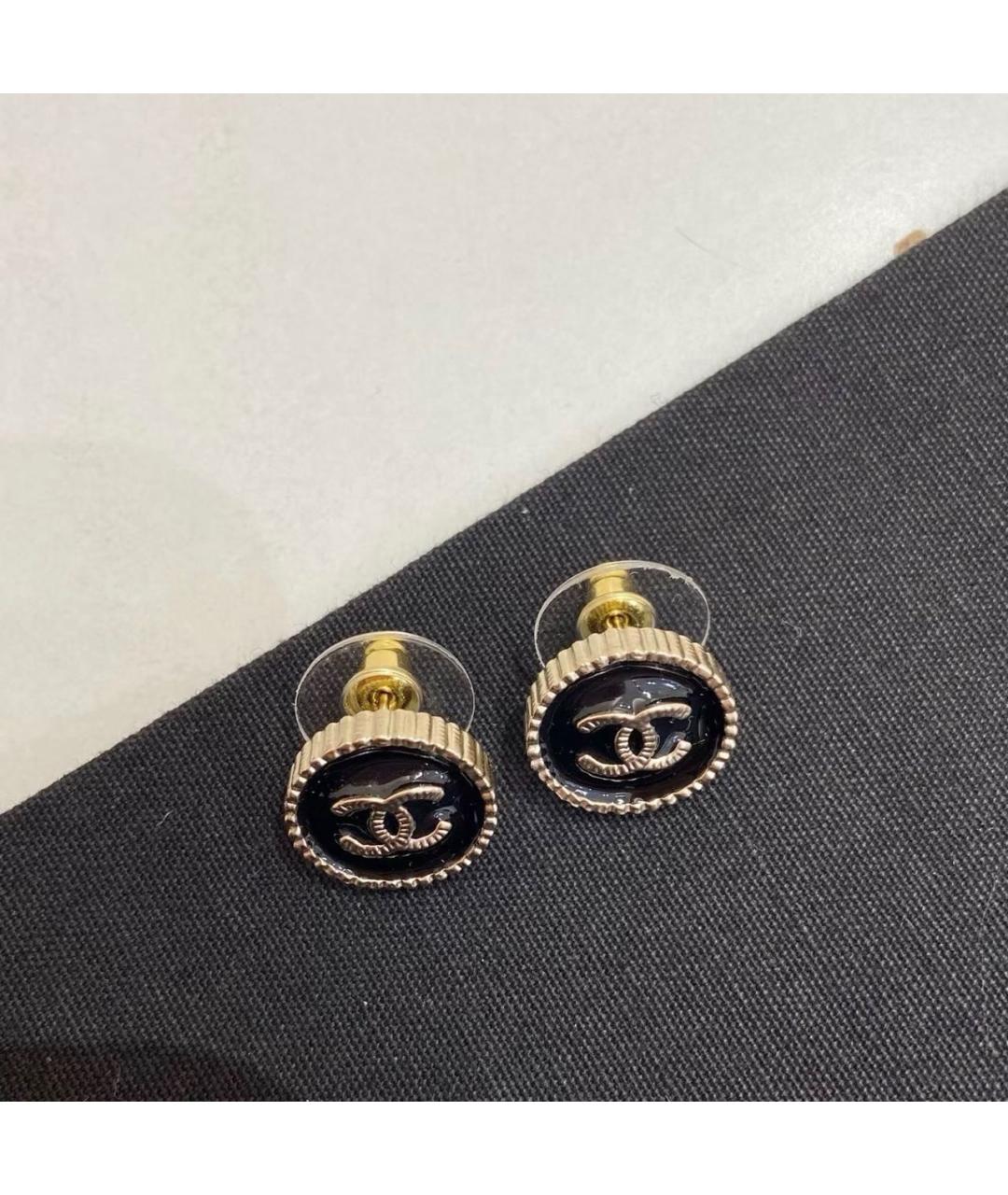 CHANEL Черные серьги, фото 3