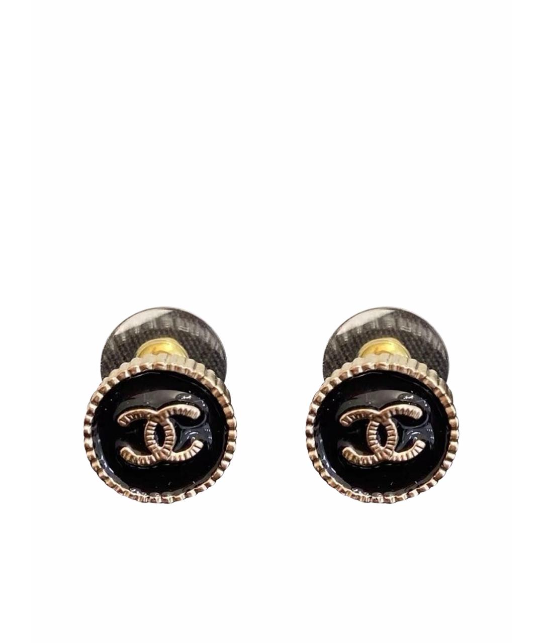 CHANEL Черные серьги, фото 1
