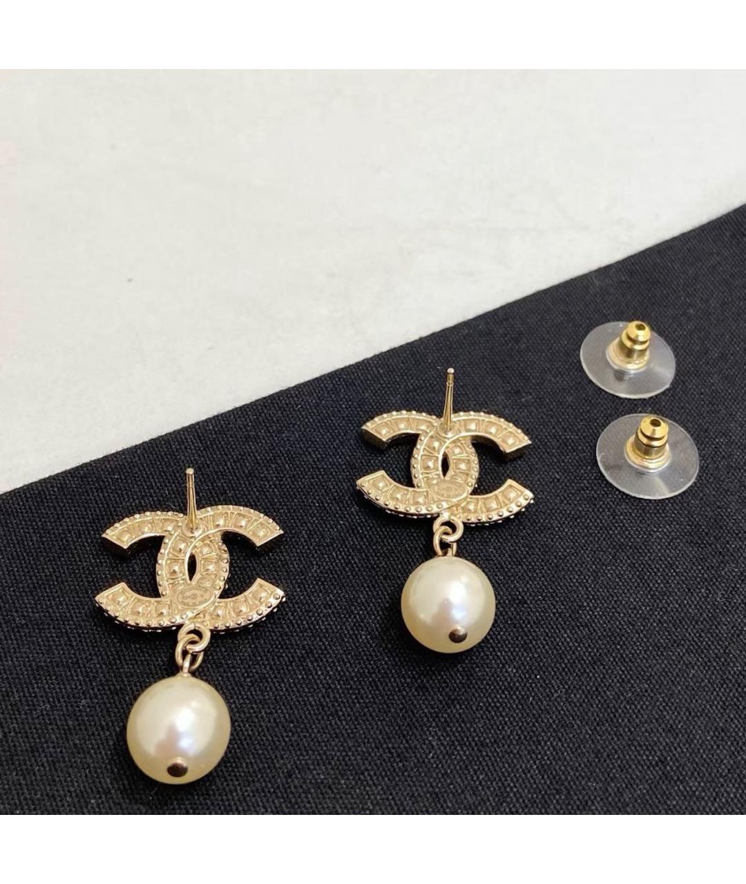 CHANEL Золотые серьги, фото 5