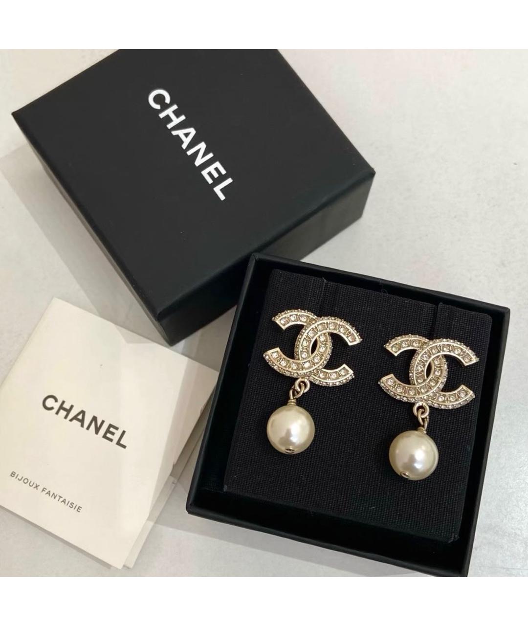 CHANEL Золотые серьги, фото 6