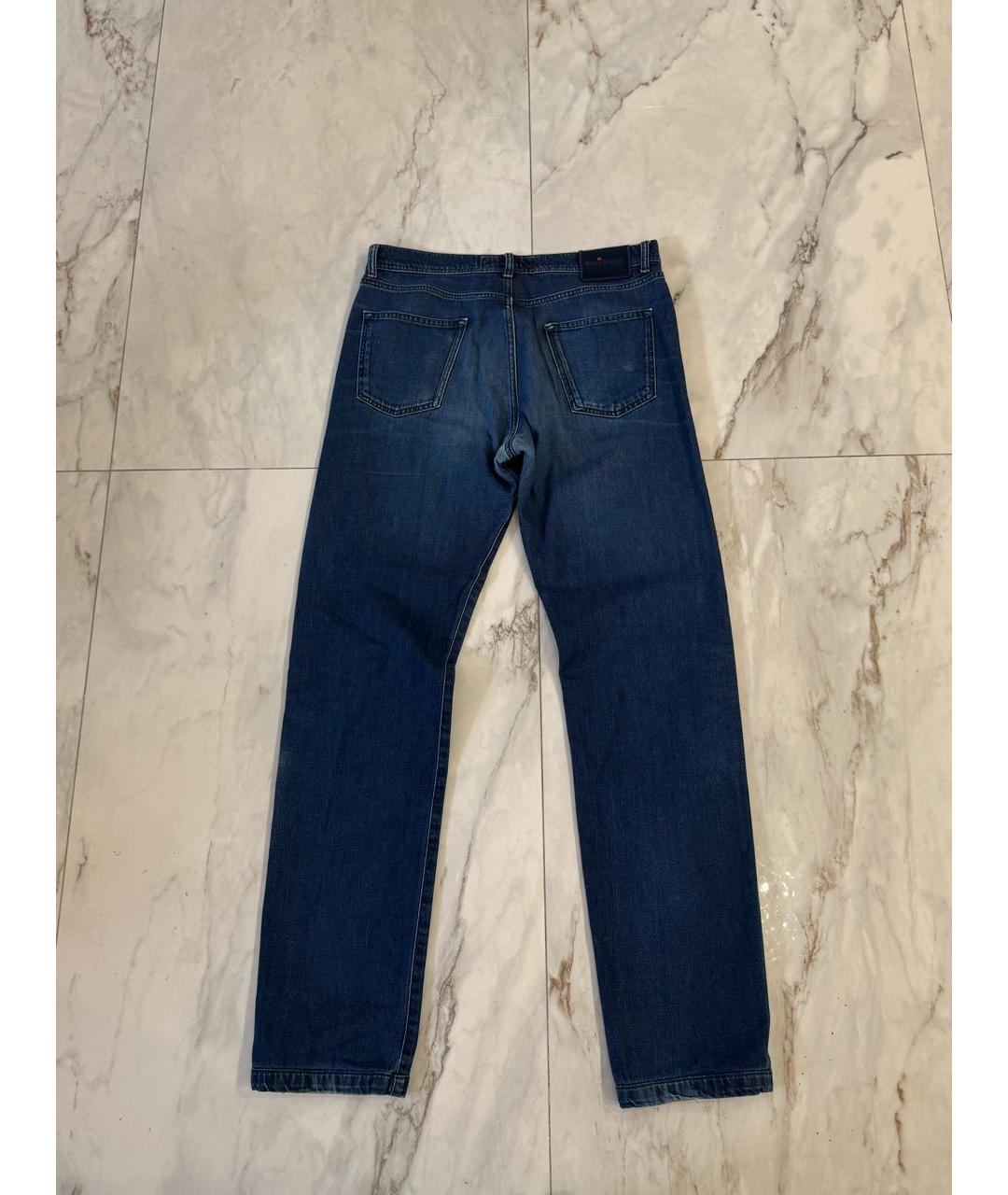KITON Серые хлопко-эластановые прямые джинсы, фото 2