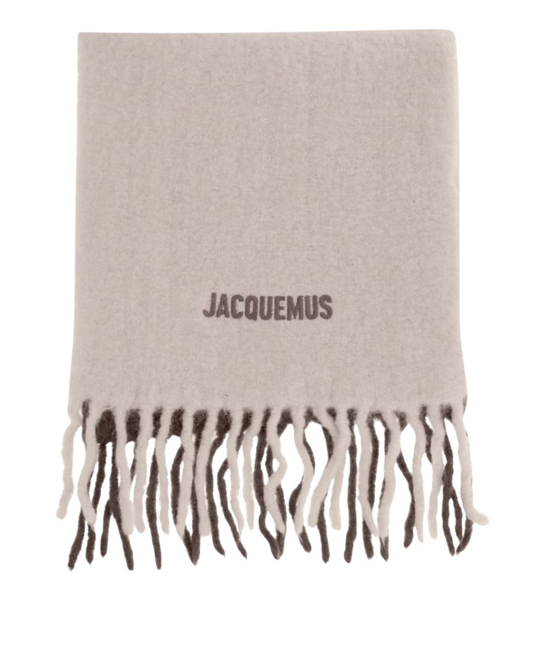 JACQUEMUS Бежевый шерстяной шарф, фото 1