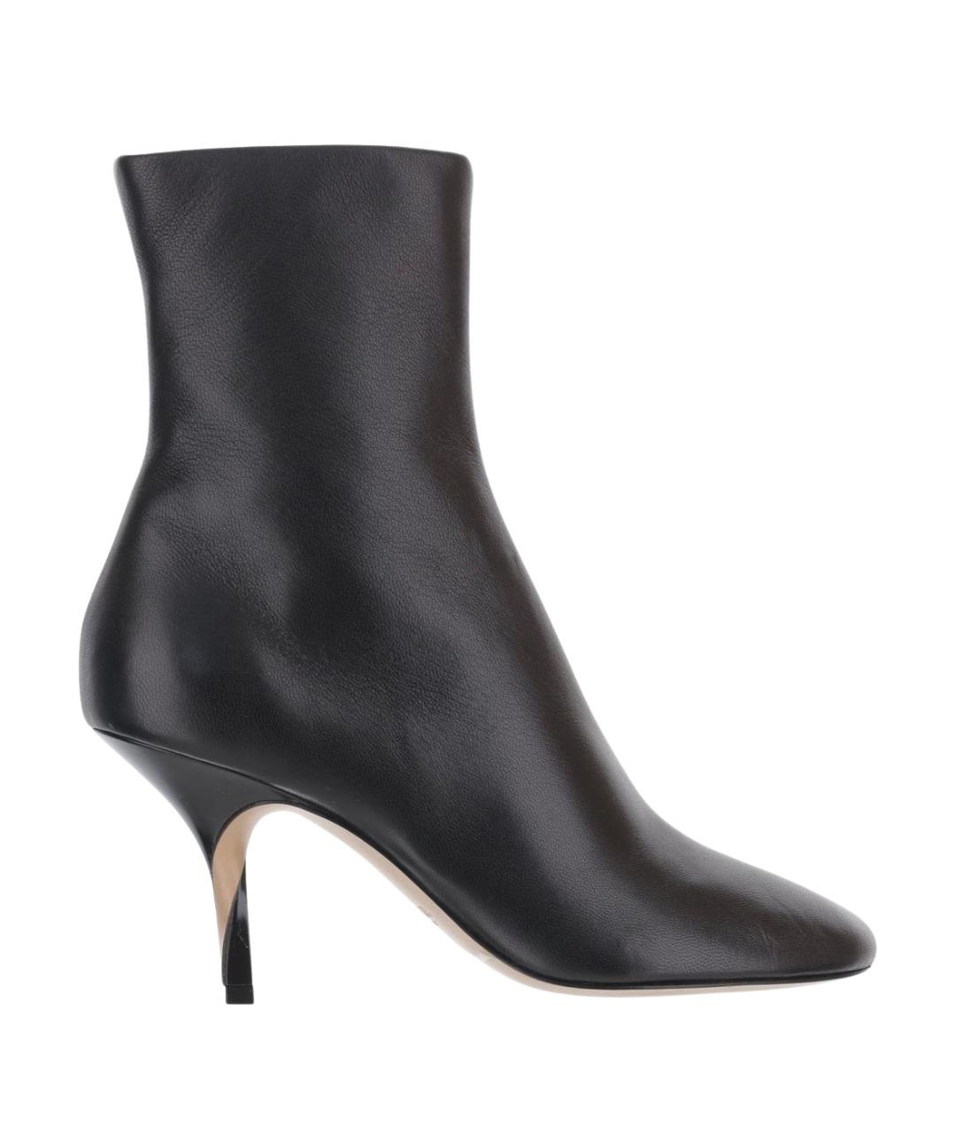 JACQUEMUS Черные кожаные ботильоны, фото 1