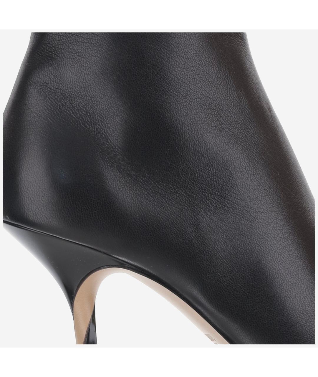JACQUEMUS Черные кожаные ботильоны, фото 4