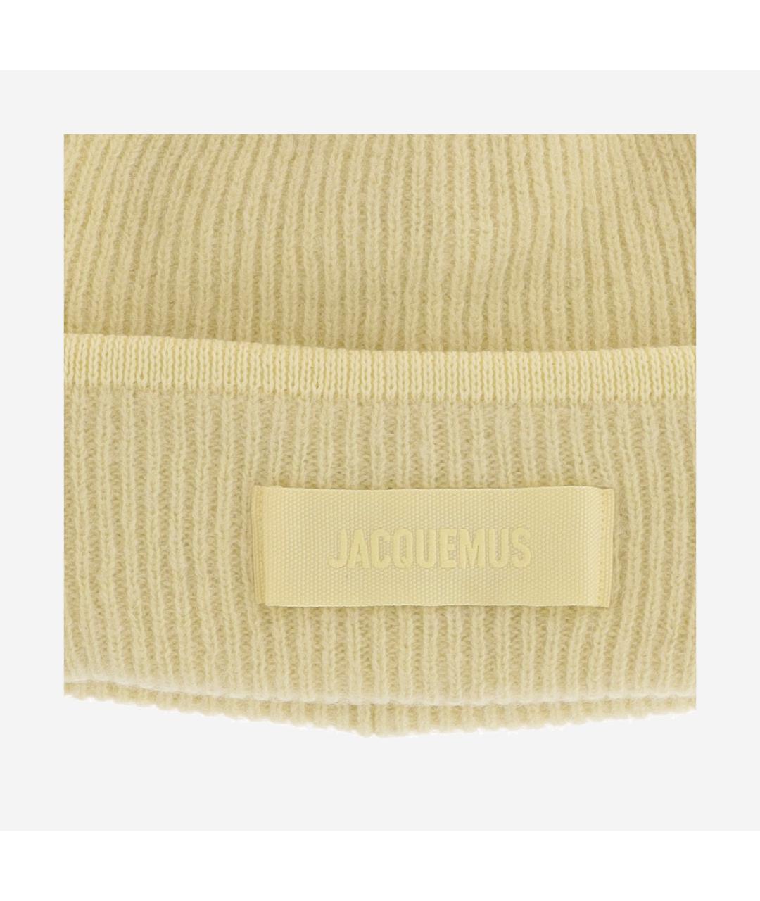 JACQUEMUS Желтая шерстяная шапка, фото 3