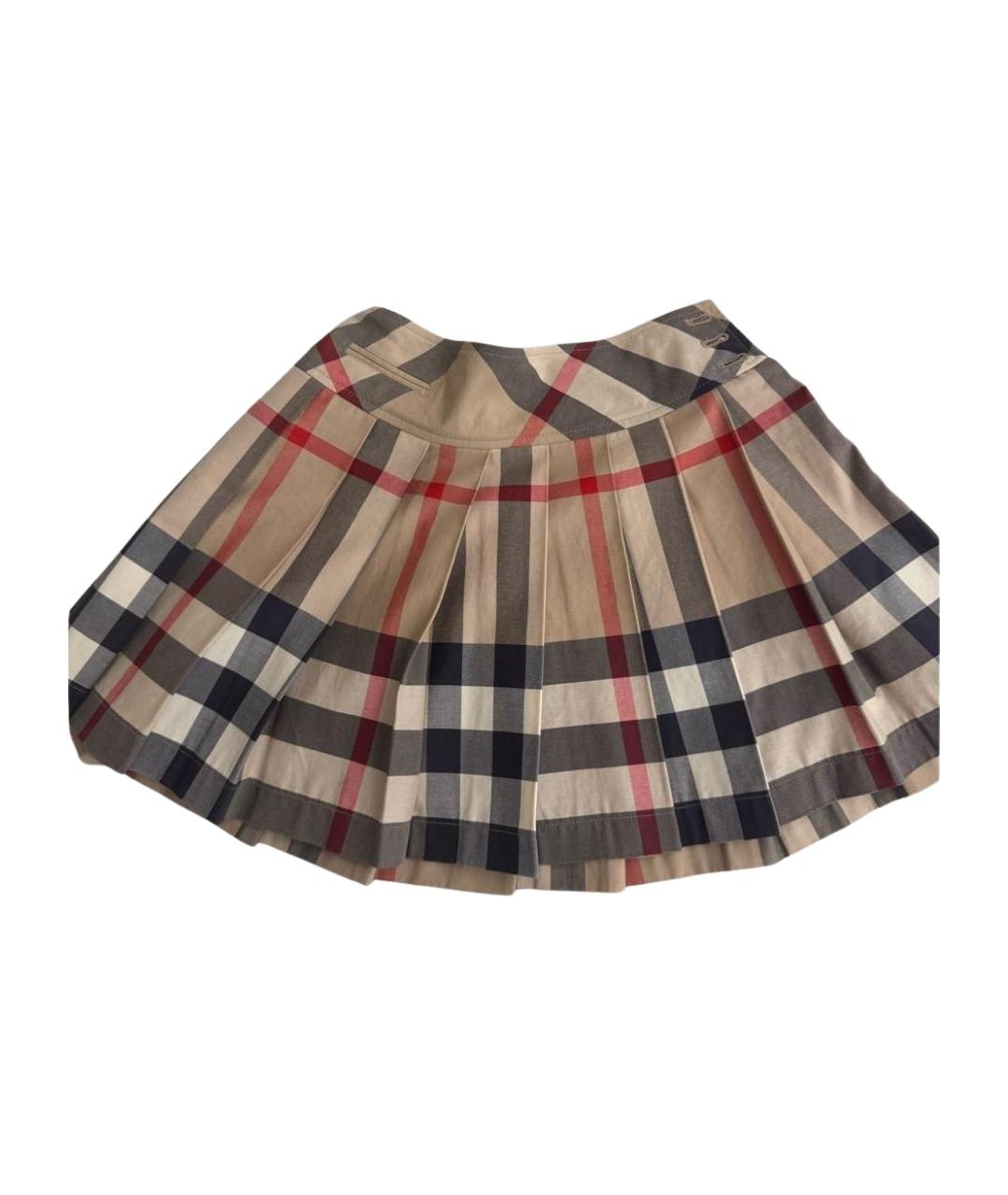 BURBERRY Мульти хлопковая юбка, фото 1