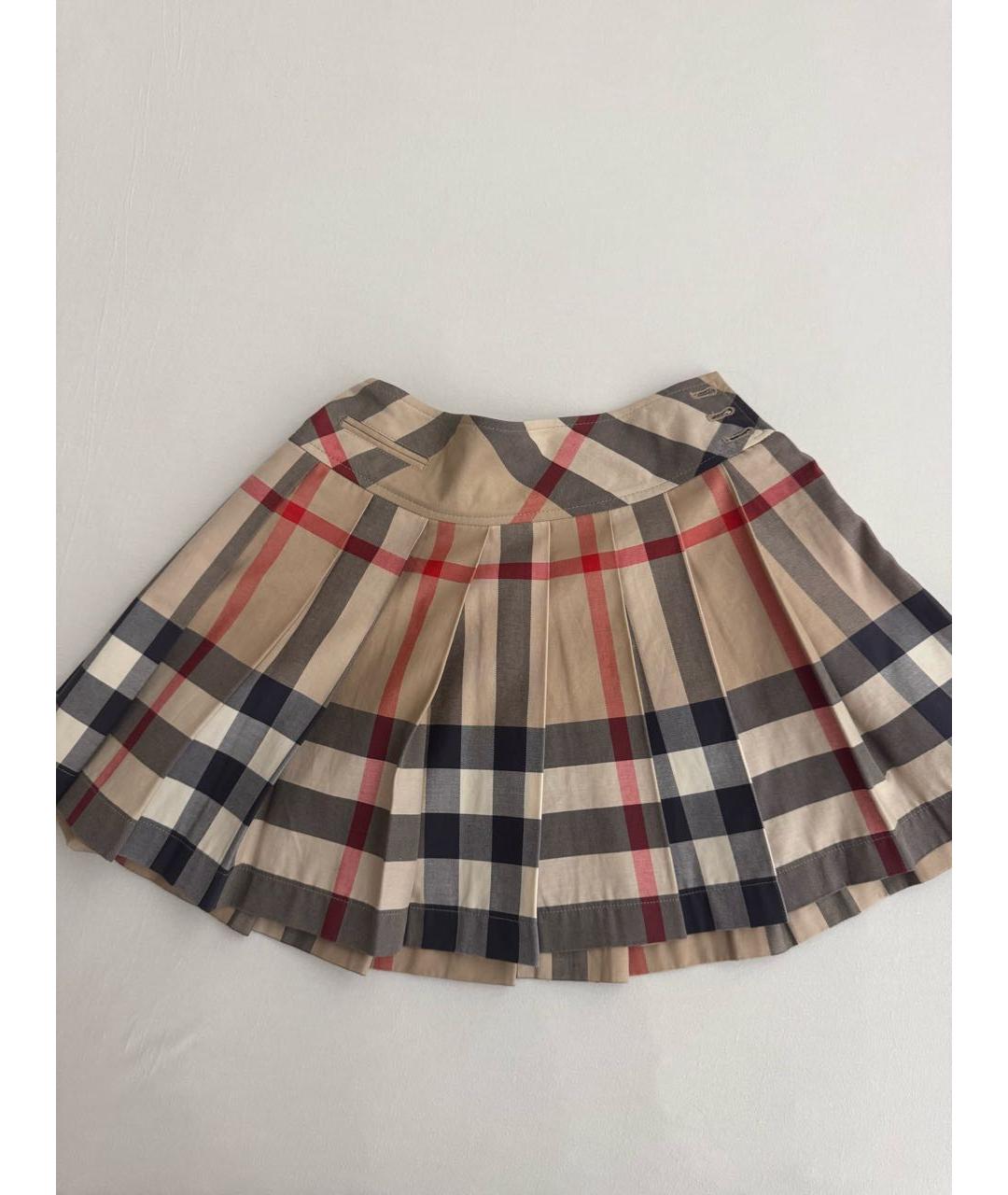 BURBERRY Мульти хлопковая юбка, фото 6