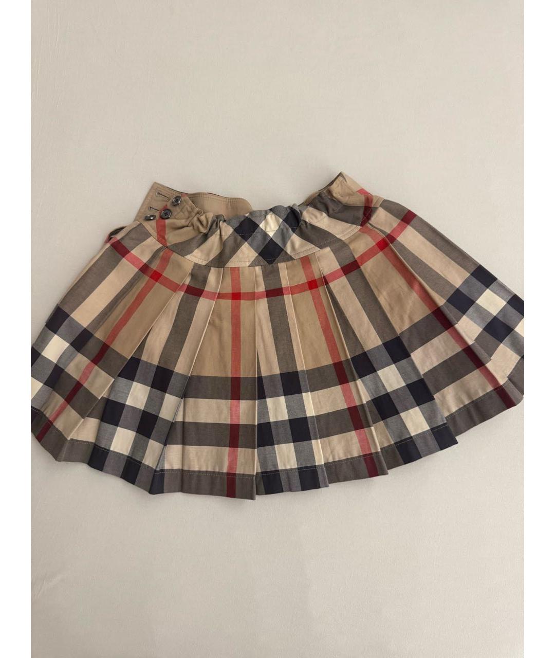 BURBERRY Мульти хлопковая юбка, фото 2