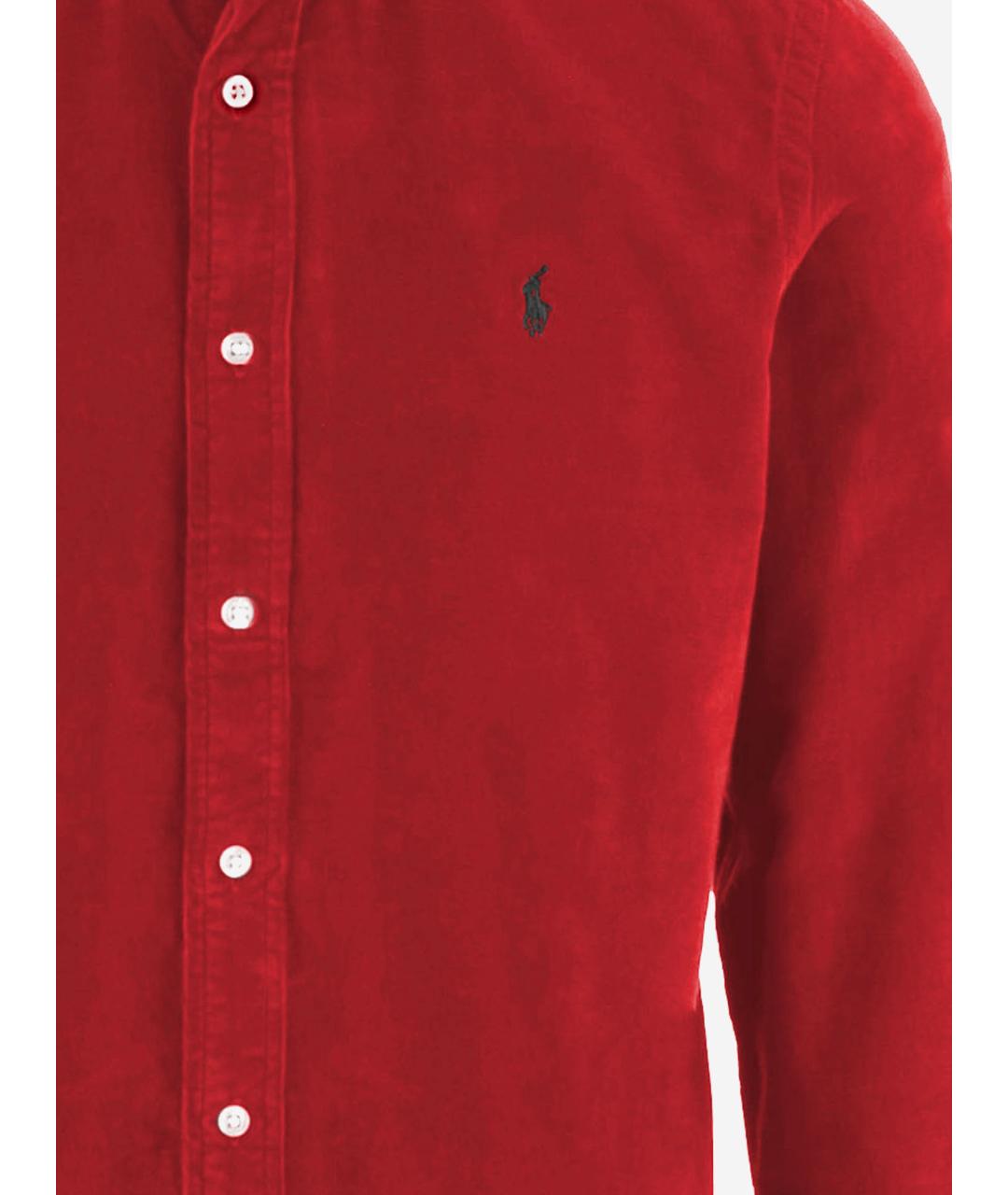 POLO RALPH LAUREN Красная хлопковая кэжуал рубашка, фото 3