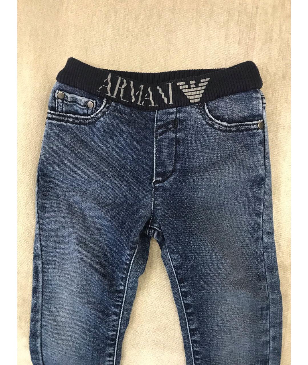 ARMANI JEANS Синие деним детские джинсы, фото 3