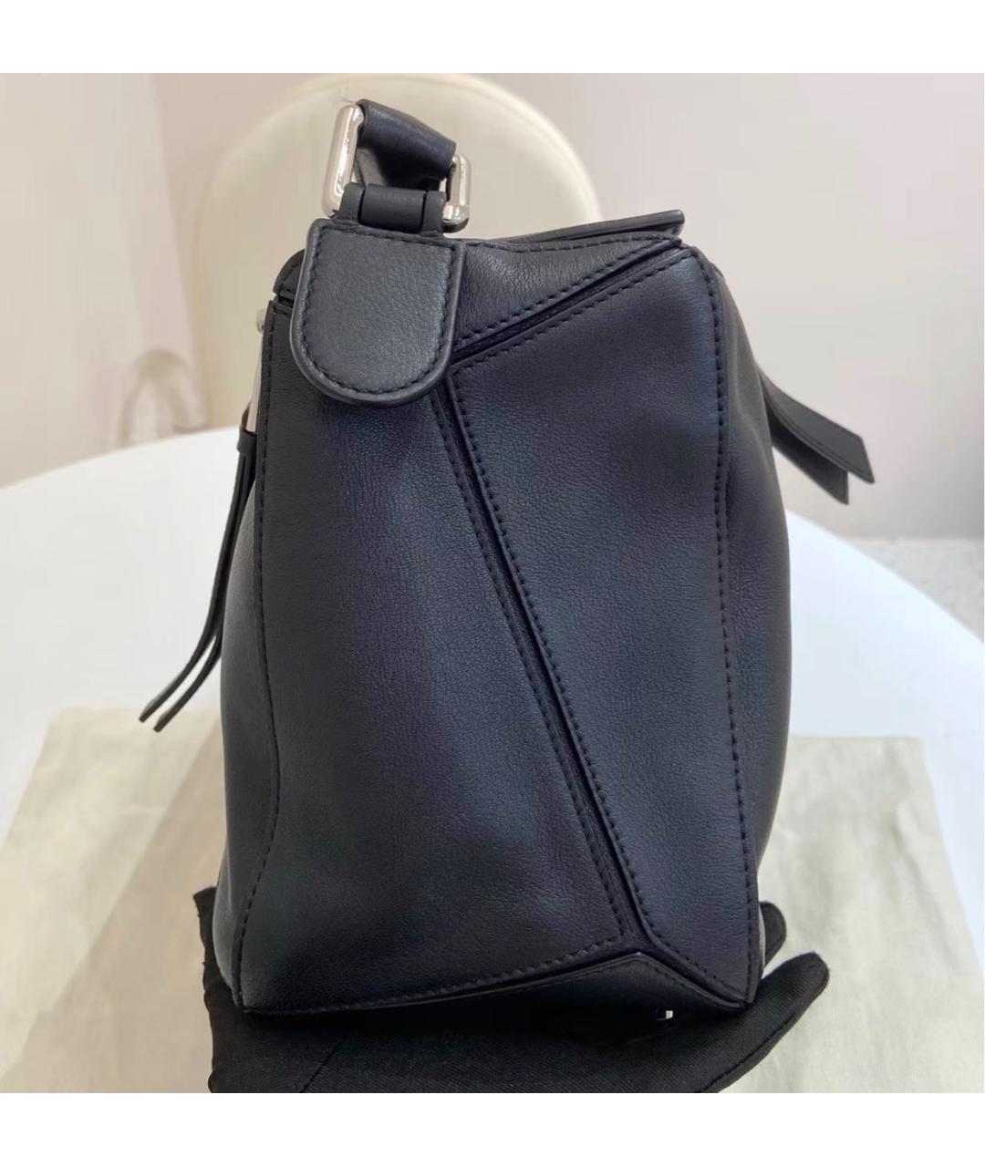 LOEWE Черная кожаная сумка через плечо, фото 4