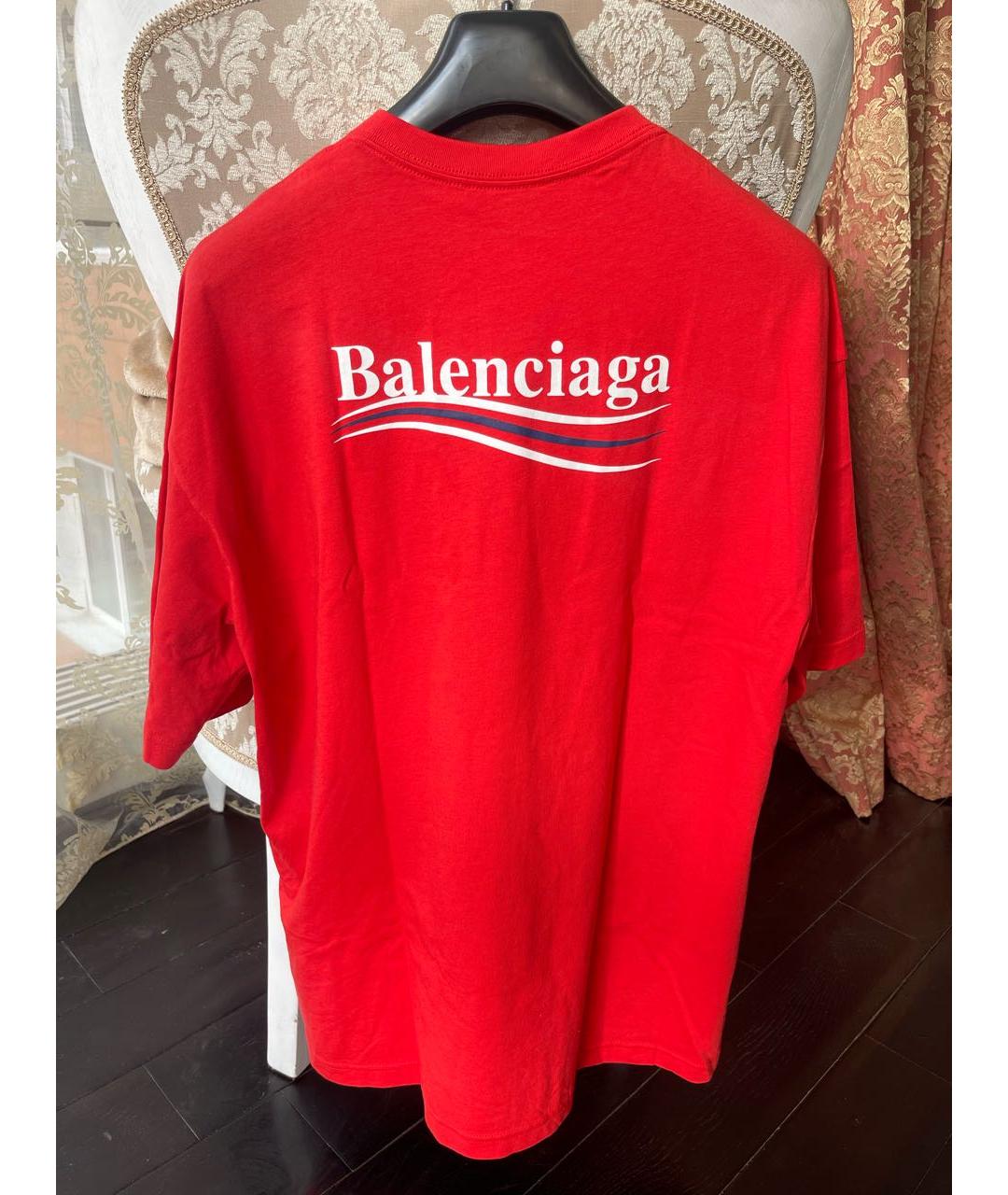 BALENCIAGA Красная футболка, фото 5