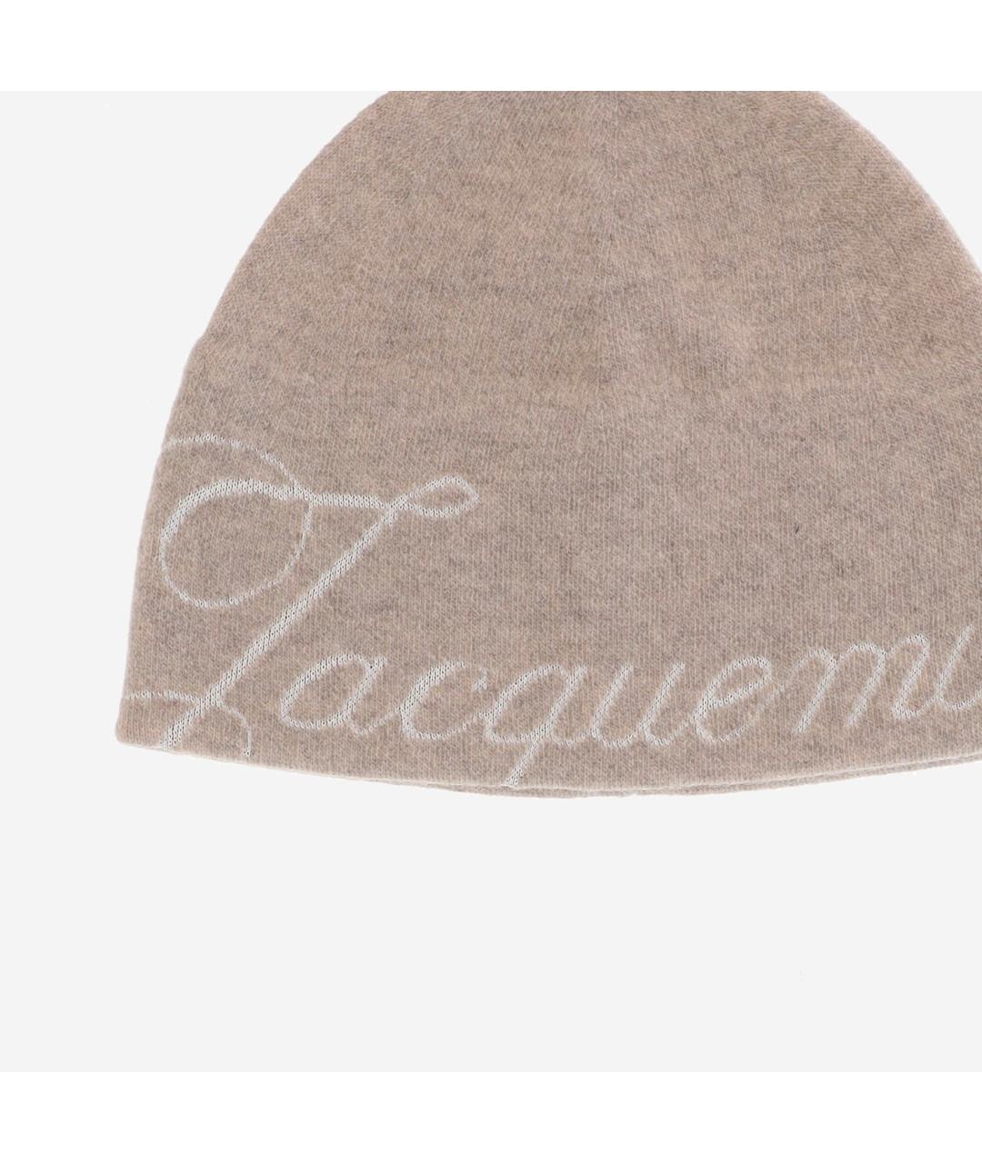 JACQUEMUS Бежевая шерстяная шапка, фото 3