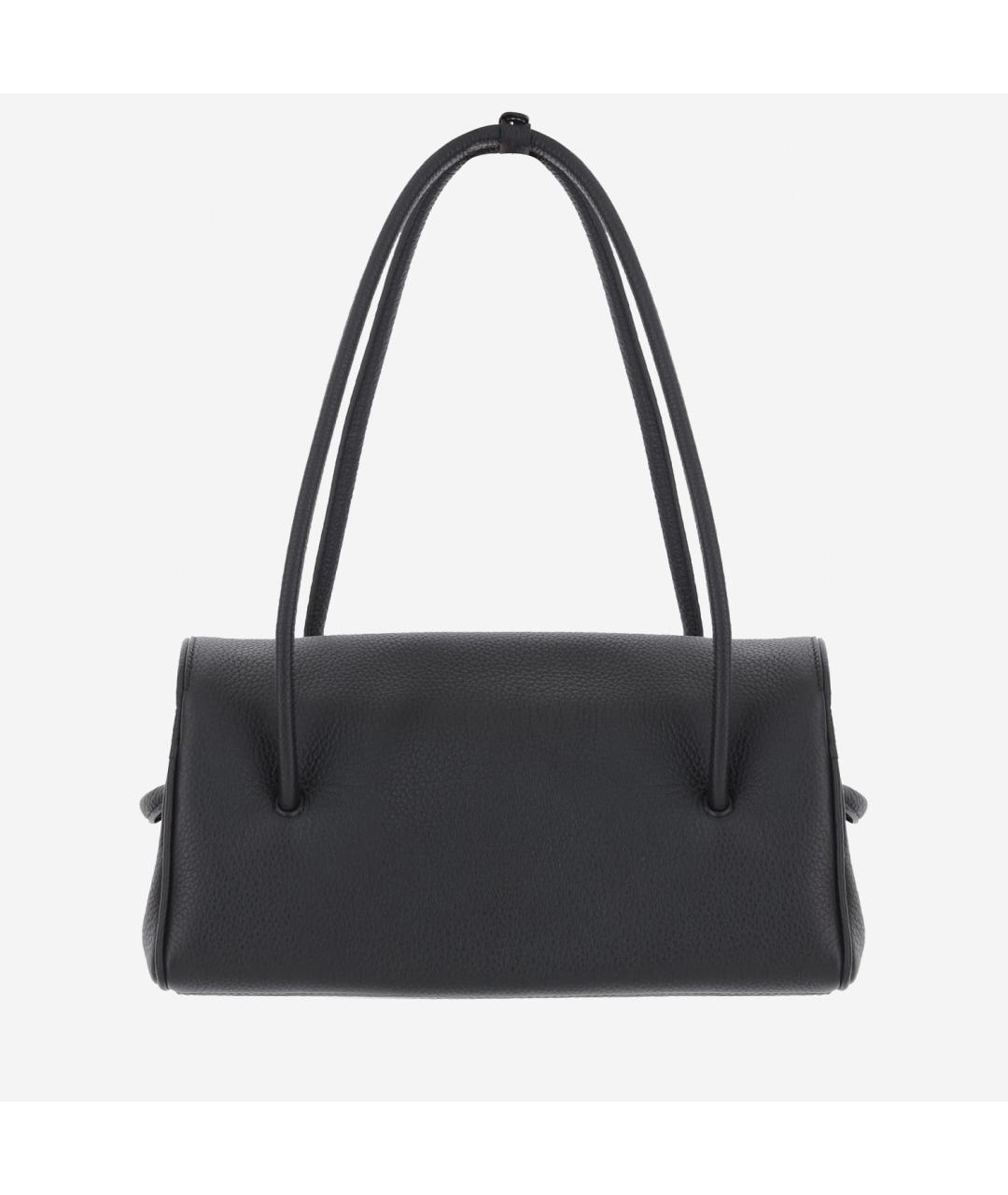 JACQUEMUS Черная кожаная сумка через плечо, фото 3