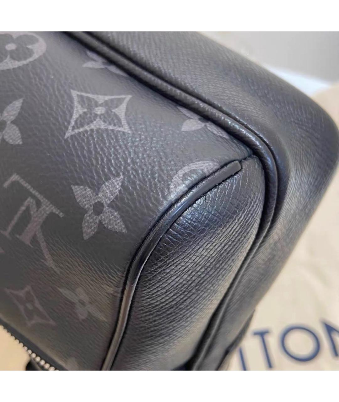 LOUIS VUITTON Черная кожаная сумка на плечо, фото 6