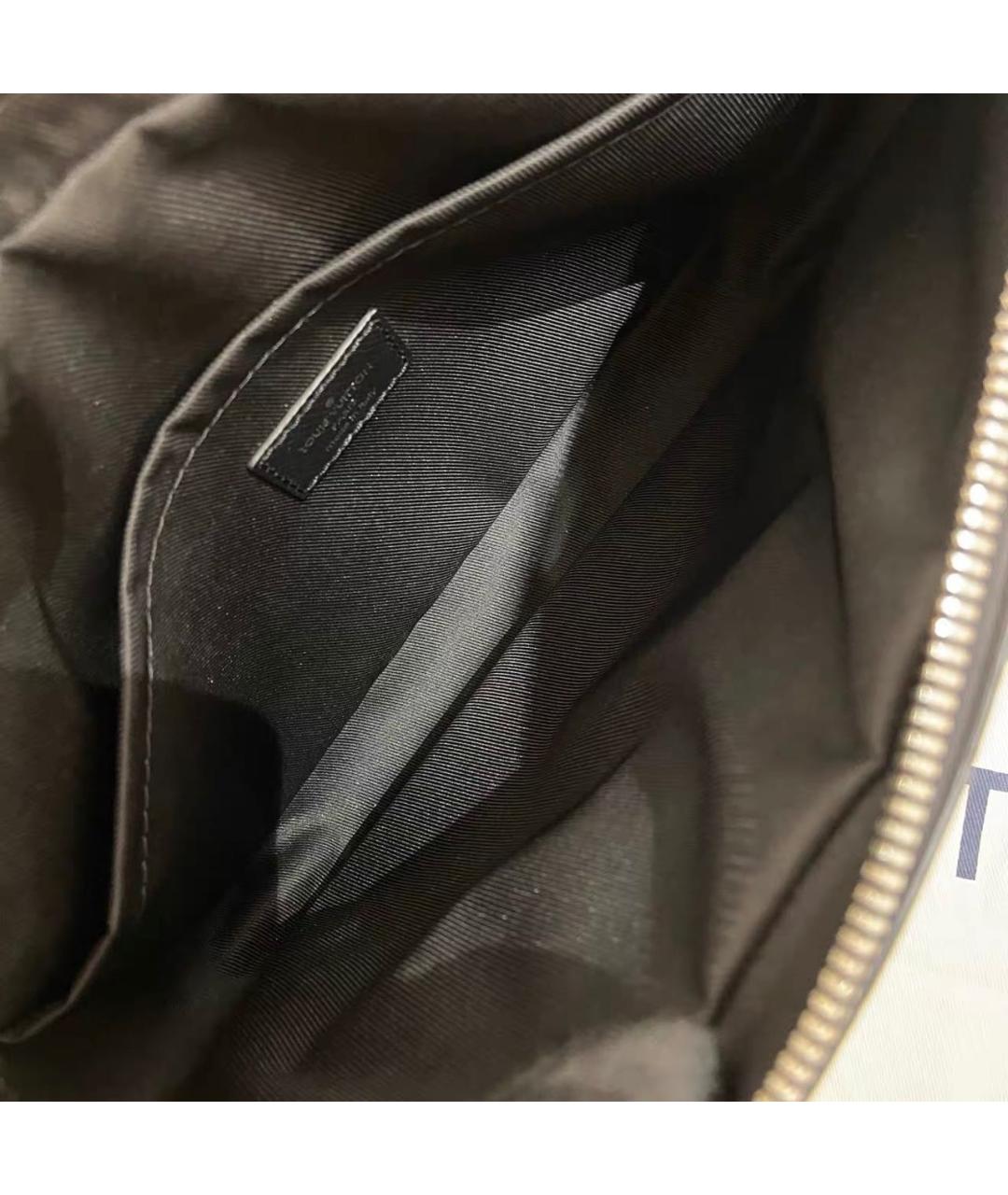 LOUIS VUITTON Черная кожаная сумка на плечо, фото 8