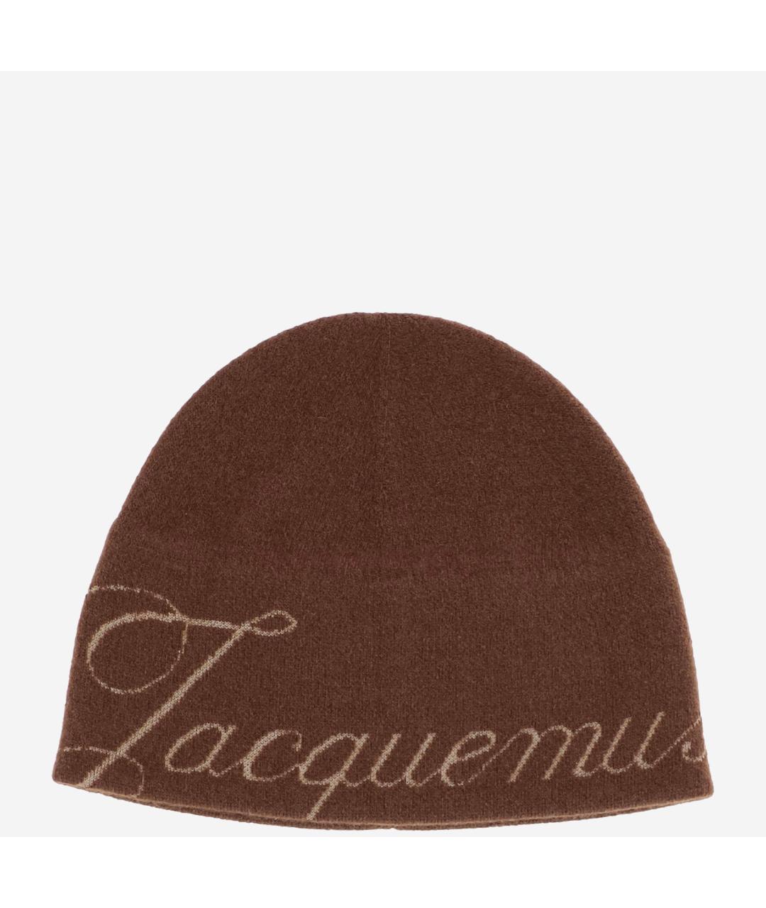 JACQUEMUS Коричневая шерстяная шапка, фото 1