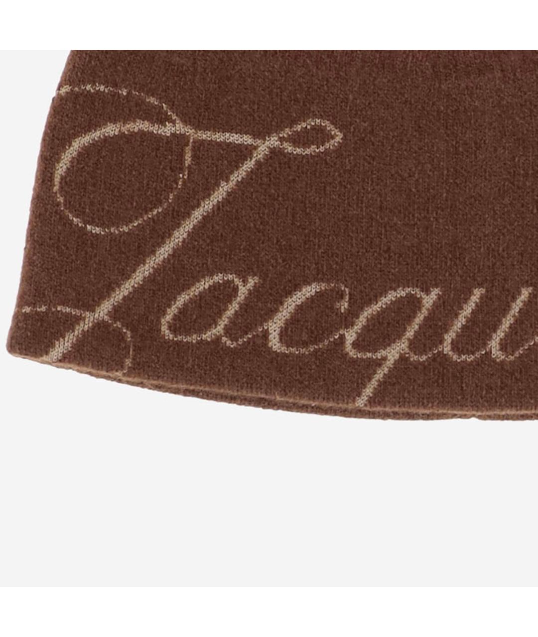 JACQUEMUS Коричневая шерстяная шапка, фото 3