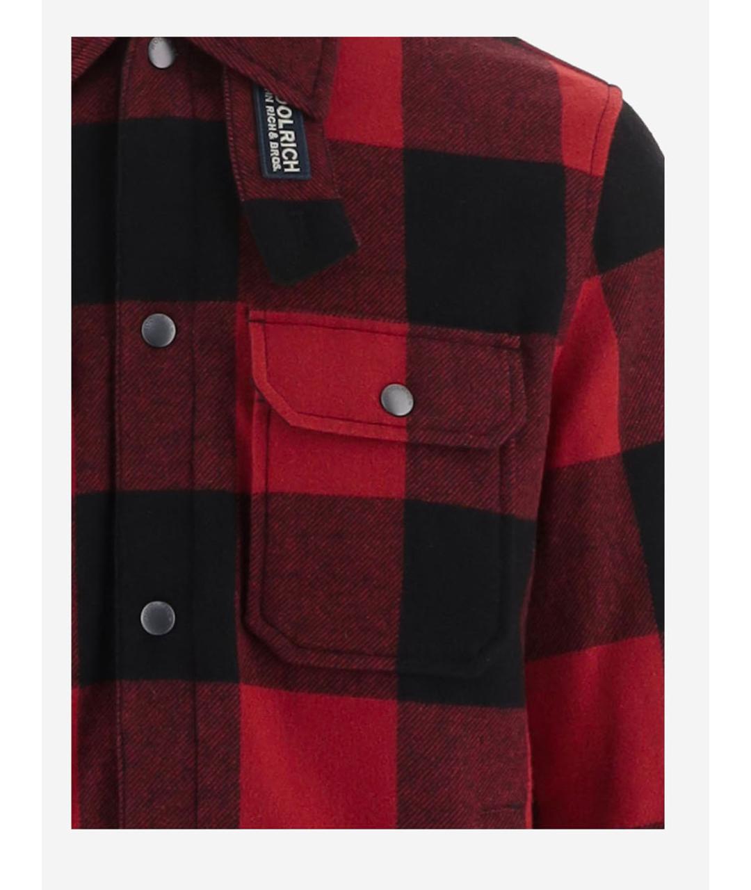 WOOLRICH Красная шерстяная кэжуал рубашка, фото 3