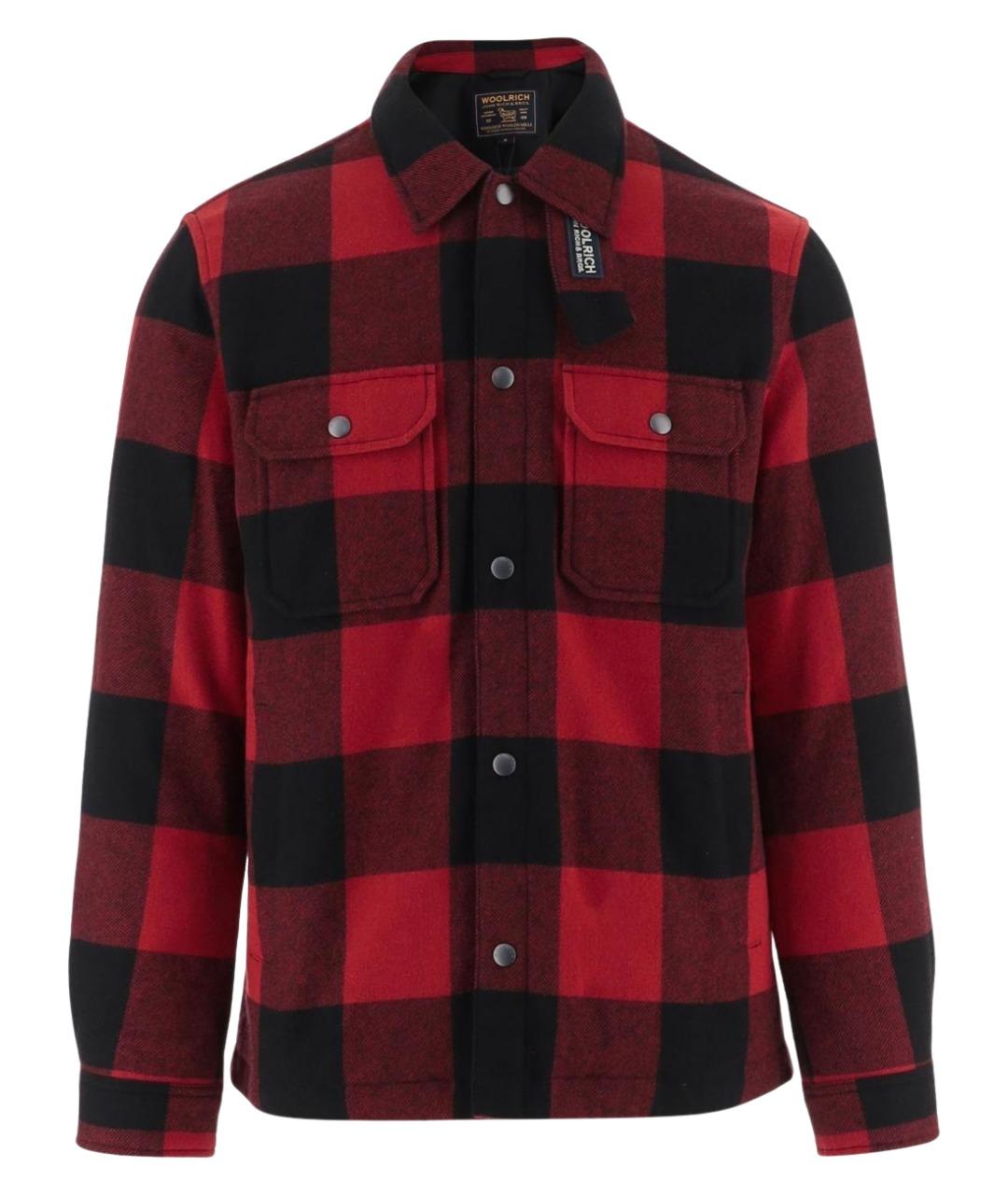 WOOLRICH Красная шерстяная кэжуал рубашка, фото 1