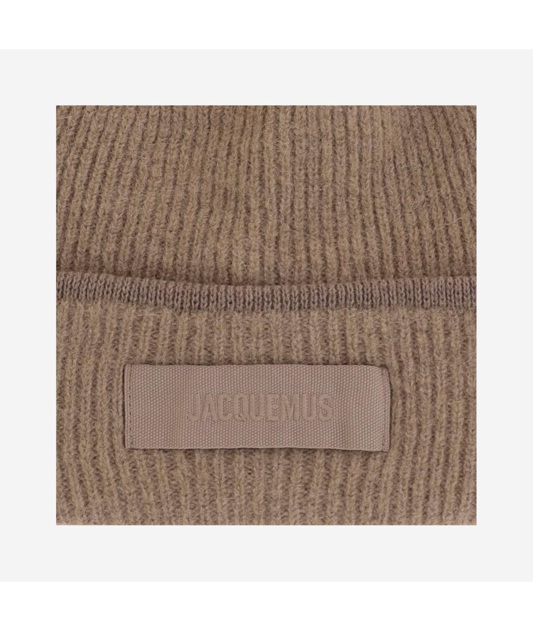 JACQUEMUS Бежевая шерстяная шапка, фото 3