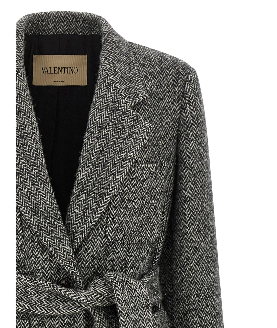 VALENTINO Серое шерстяное пальто, фото 3