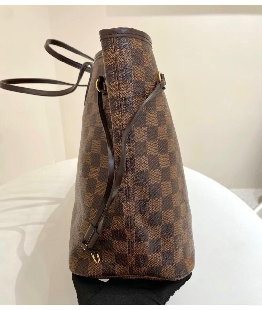 LOUIS VUITTON Коричневая сумка тоут из канвы, фото 3