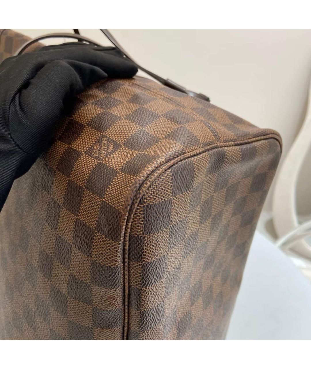 LOUIS VUITTON Коричневая сумка тоут из канвы, фото 7