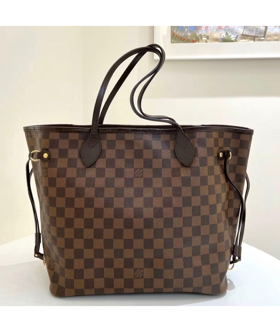 LOUIS VUITTON Коричневая сумка тоут из канвы, фото 9
