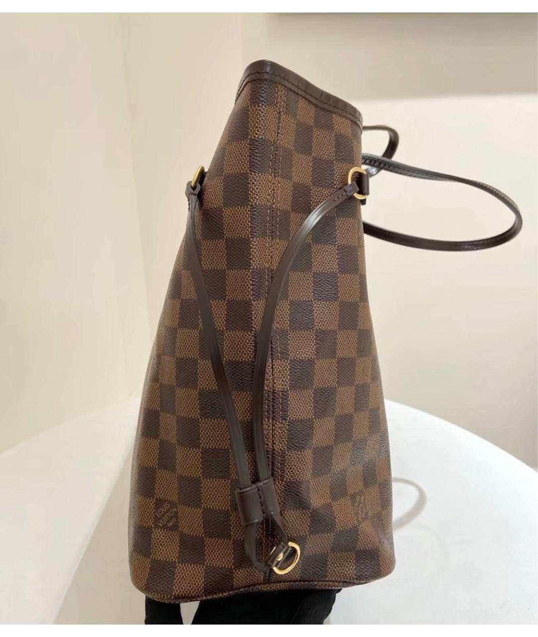 LOUIS VUITTON Коричневая сумка тоут из канвы, фото 4