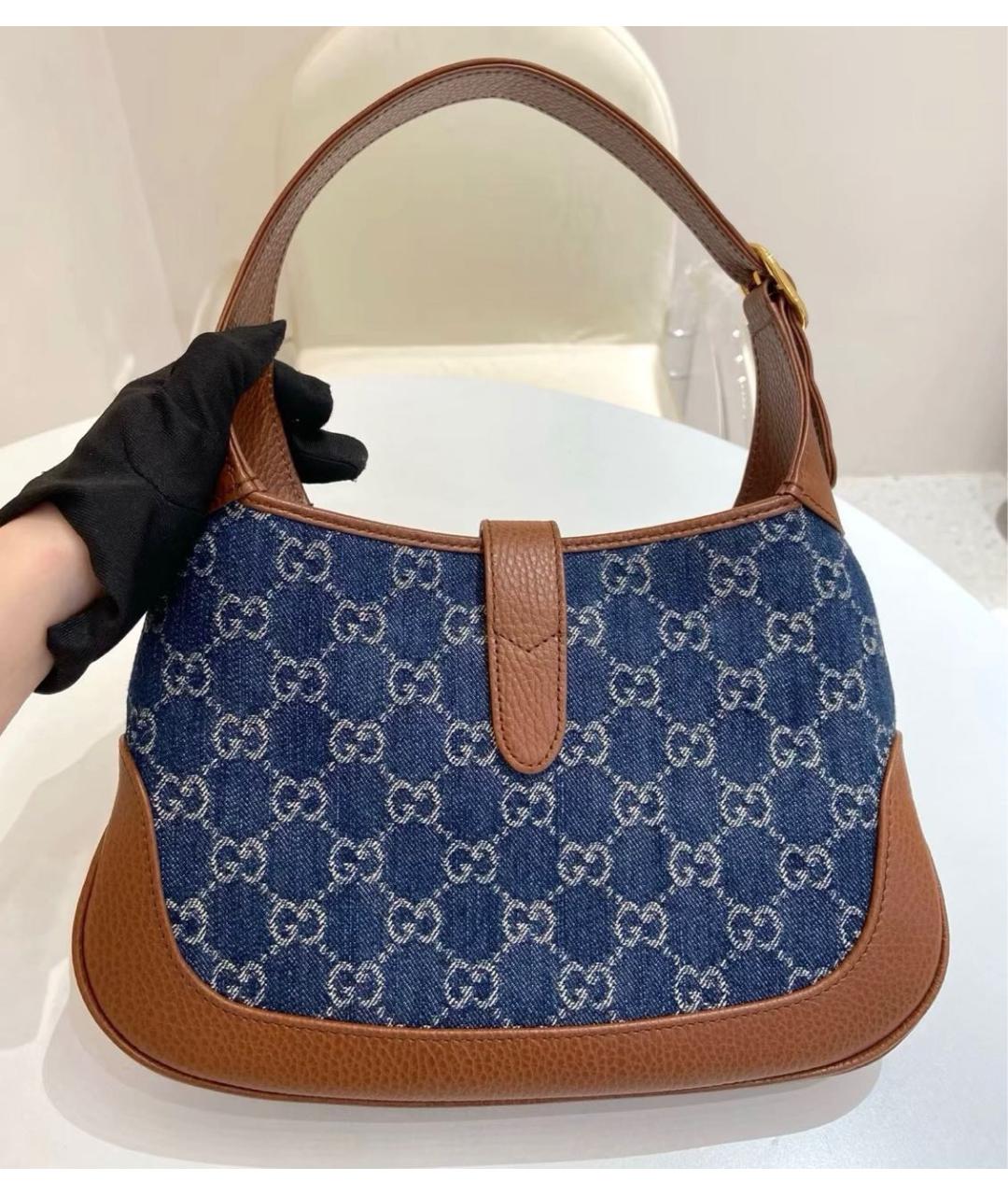 GUCCI Синяя кожаная сумка через плечо, фото 2
