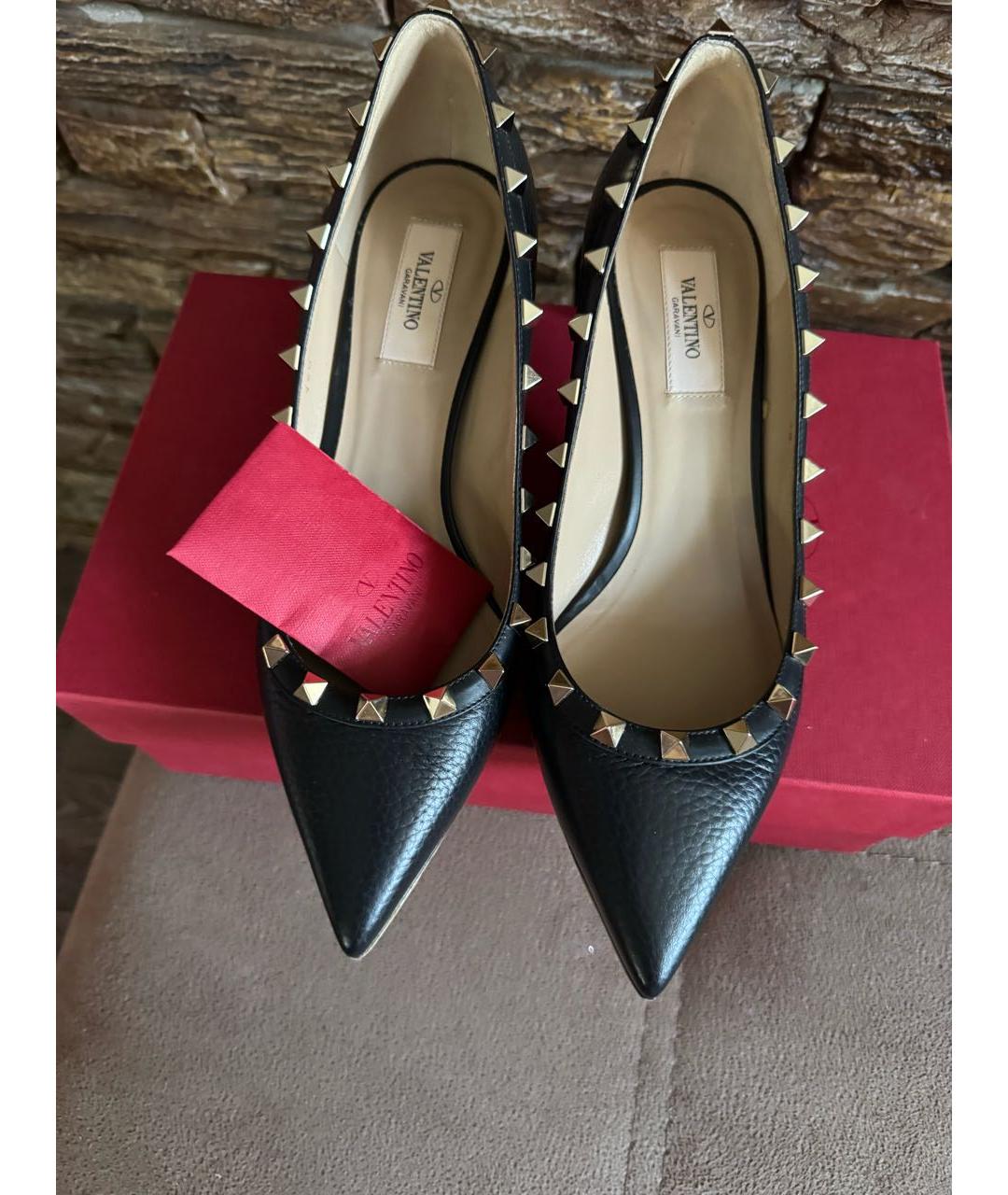 VALENTINO Черные кожаные туфли, фото 8