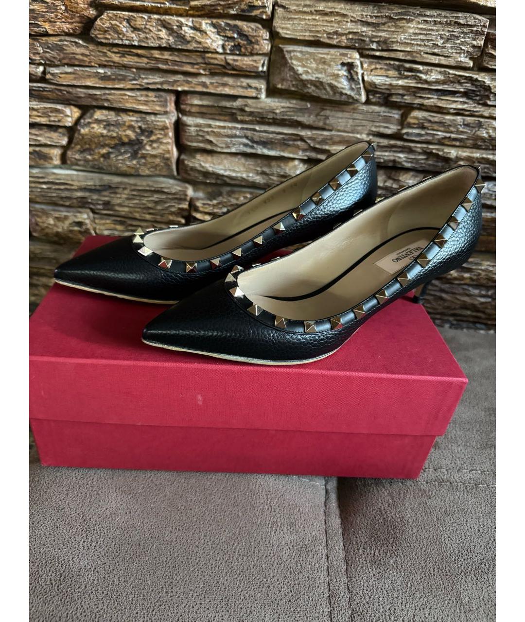 VALENTINO Черные кожаные туфли, фото 3