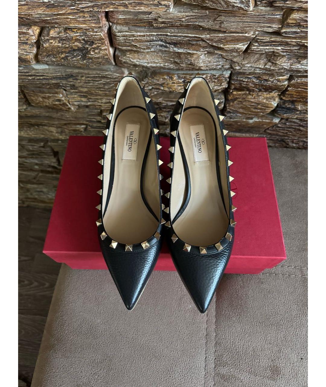 VALENTINO Черные кожаные туфли, фото 2