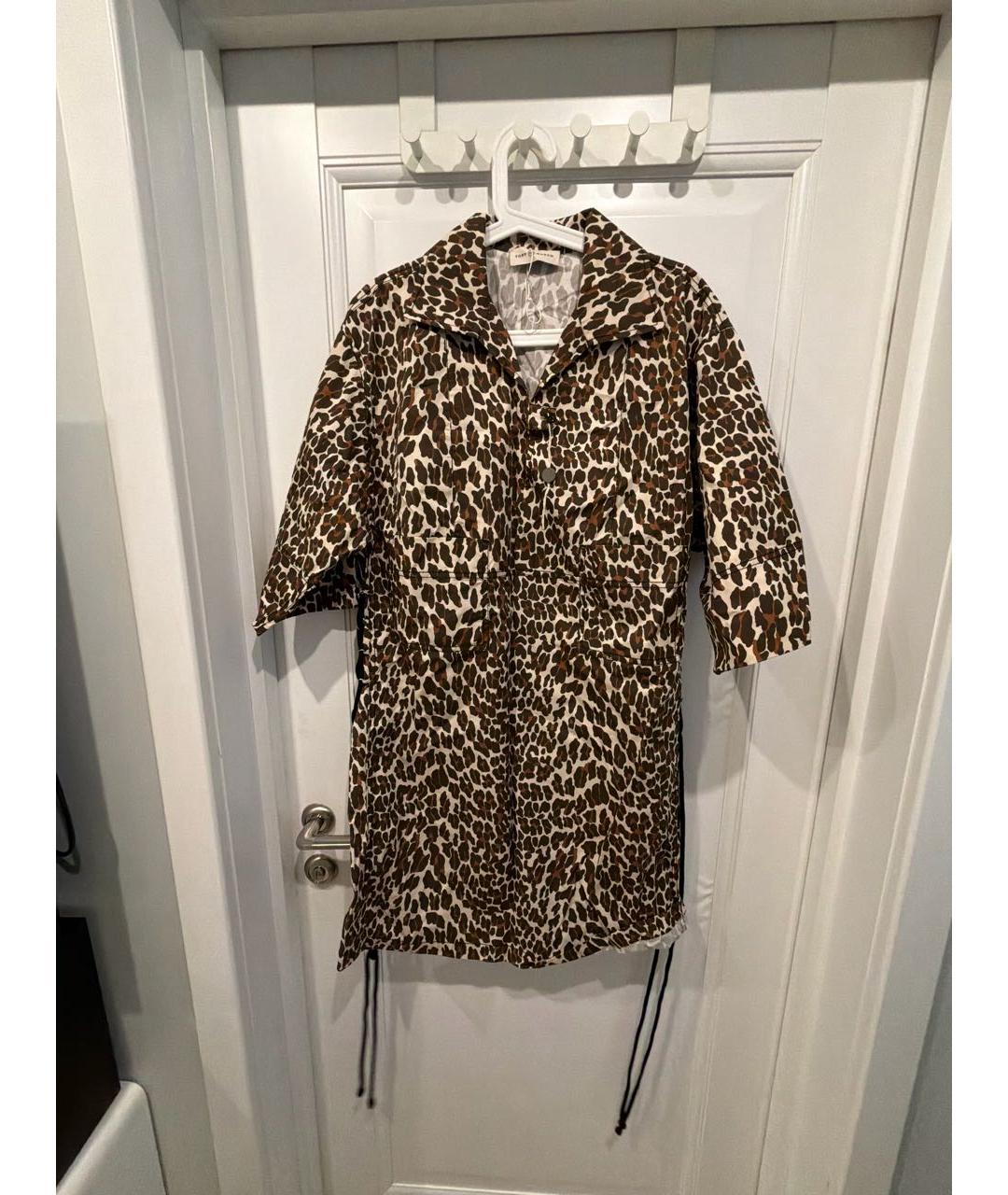 TORY BURCH Коричневое хлопковое повседневное платье, фото 8