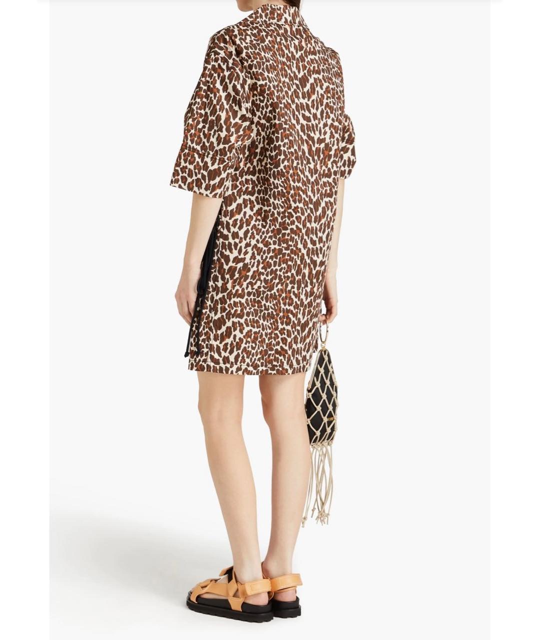 TORY BURCH Коричневое хлопковое повседневное платье, фото 6