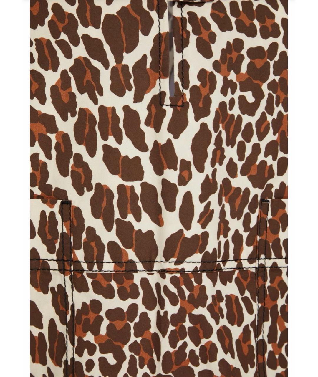 TORY BURCH Коричневое хлопковое повседневное платье, фото 7