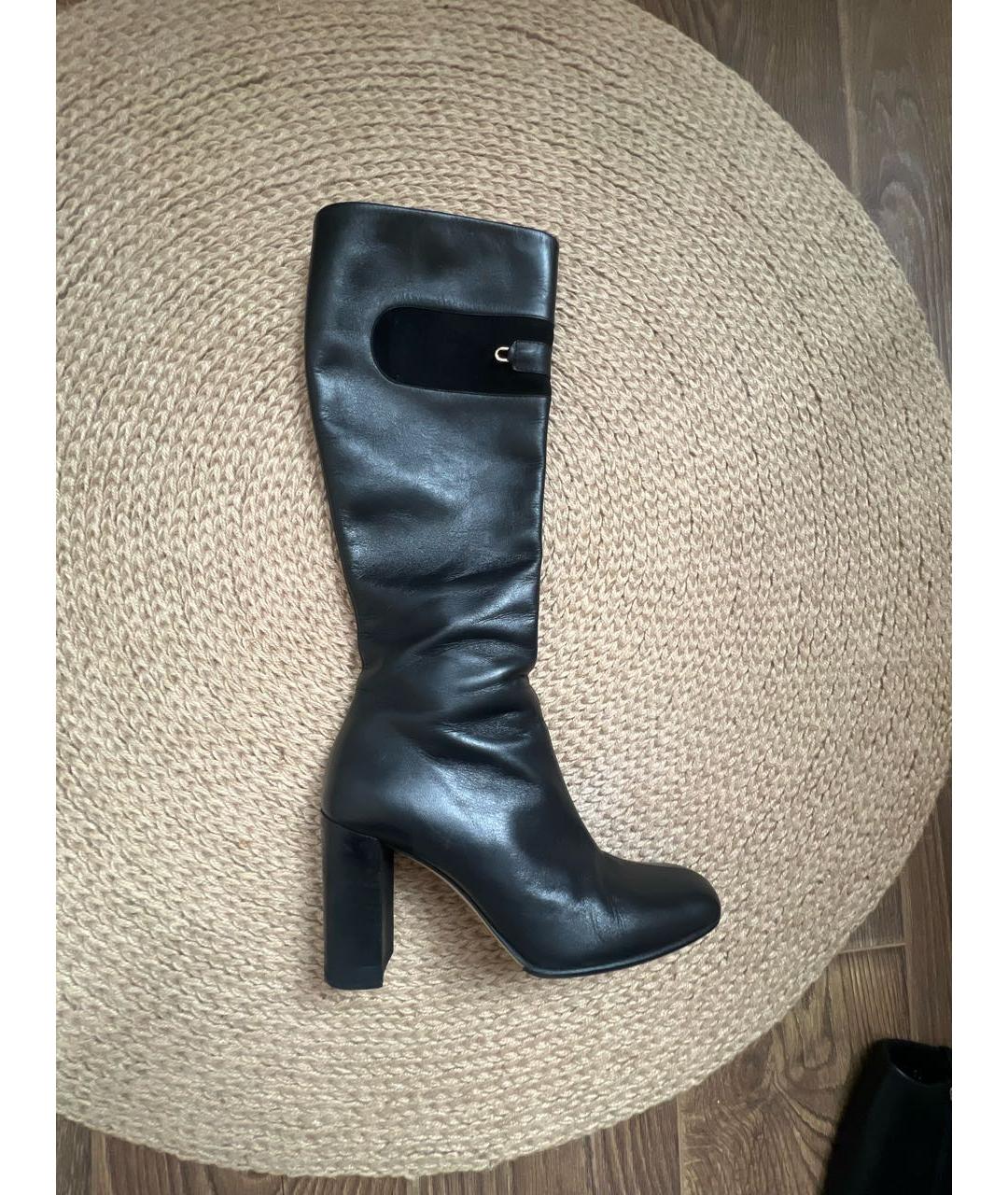 GUCCI Черные кожаные сапоги, фото 9