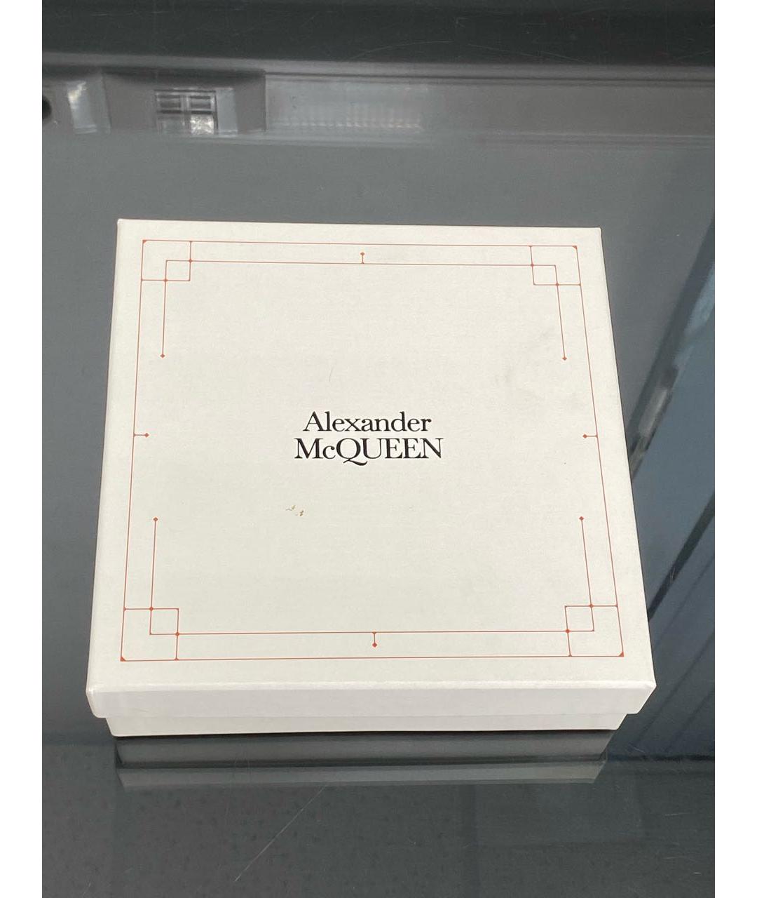 ALEXANDER MCQUEEN Хаки шерстяной шарф, фото 8