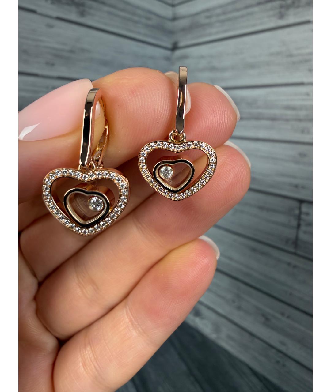 CHOPARD Золотые серьги из розового золота, фото 3