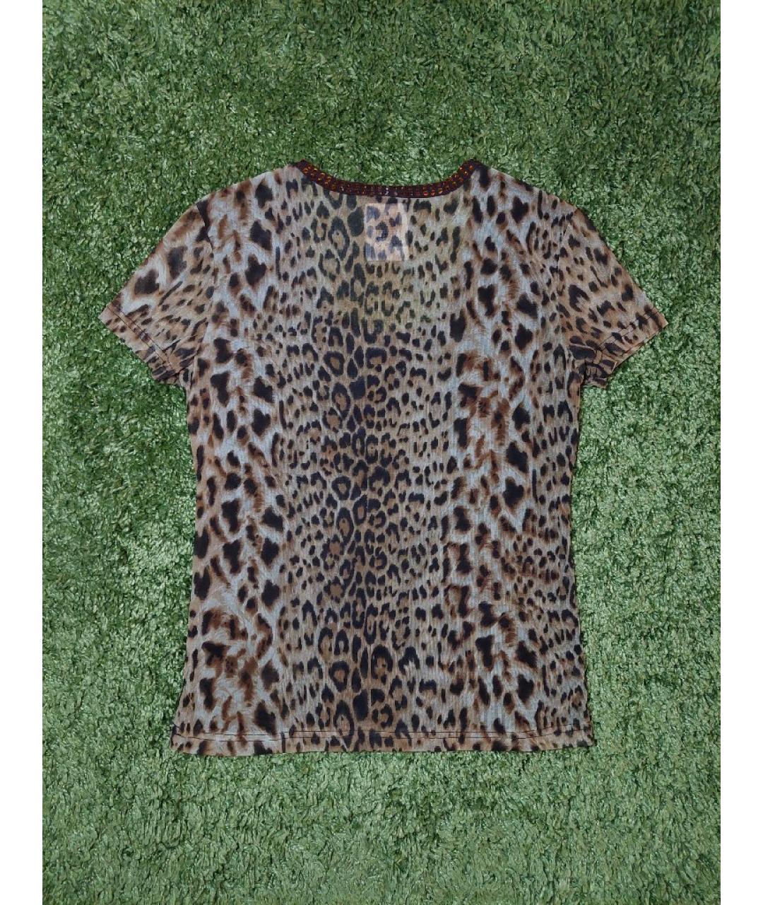 DOLCE&GABBANA Коричневая хлопковая футболка, фото 2