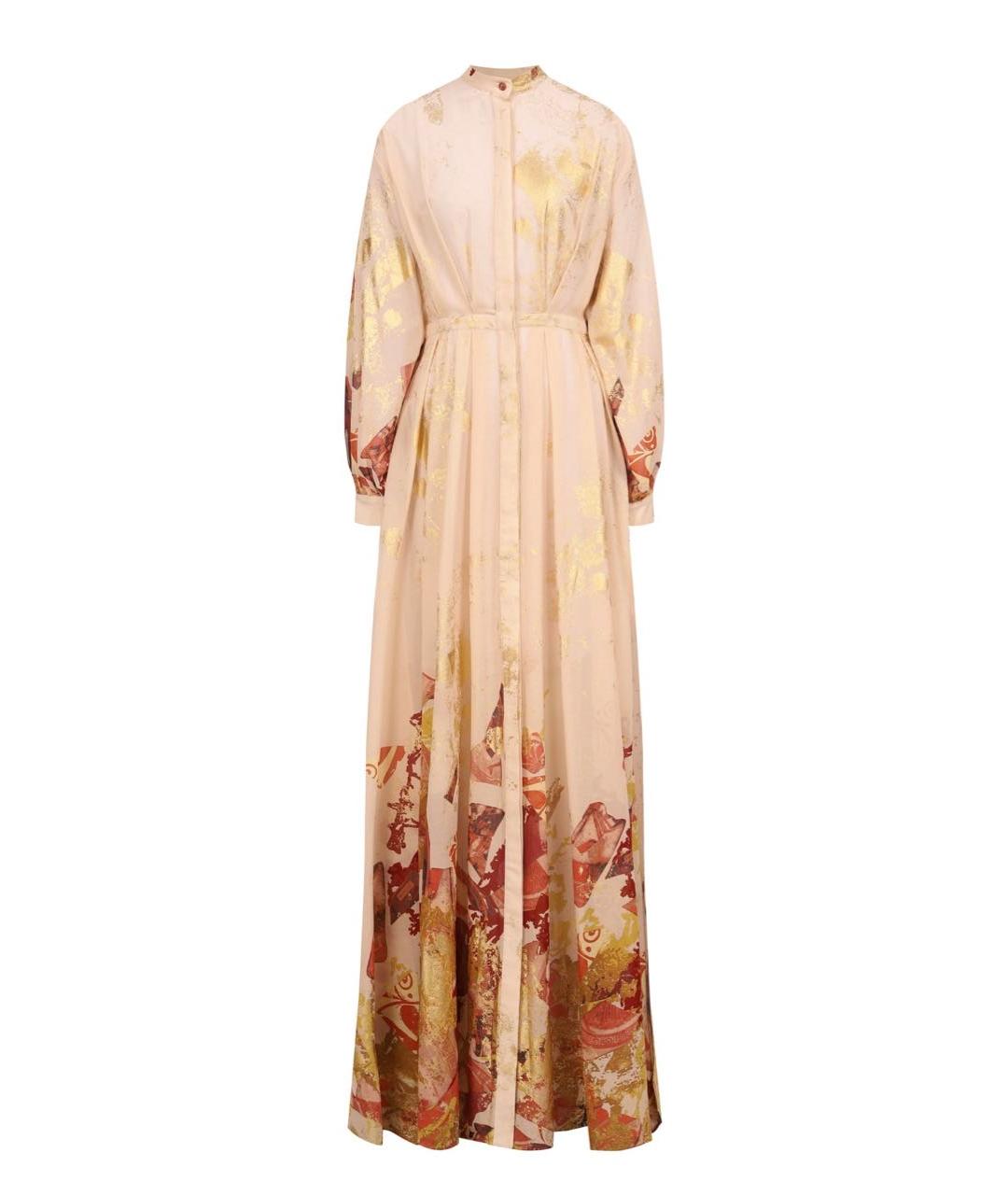 ZUHAIR MURAD Бежевое хлопковое повседневное платье, фото 1