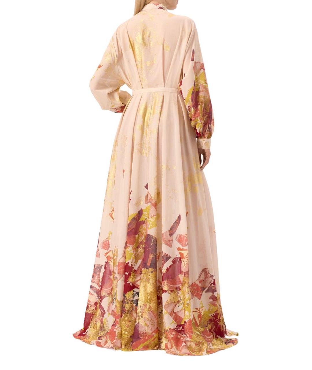 ZUHAIR MURAD Бежевое хлопковое повседневное платье, фото 2
