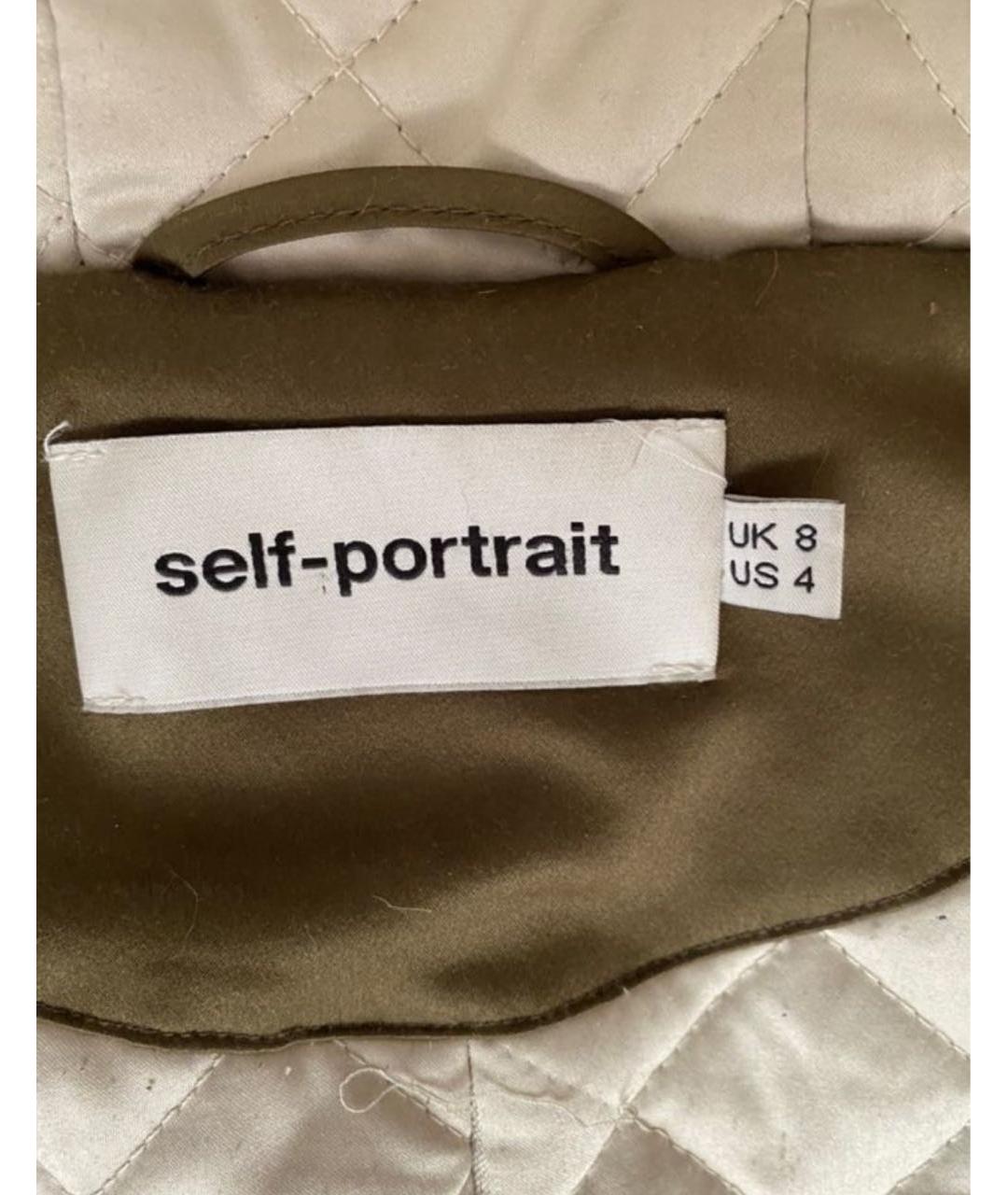 SELF-PORTRAIT Хаки полиэстеровая куртка, фото 3