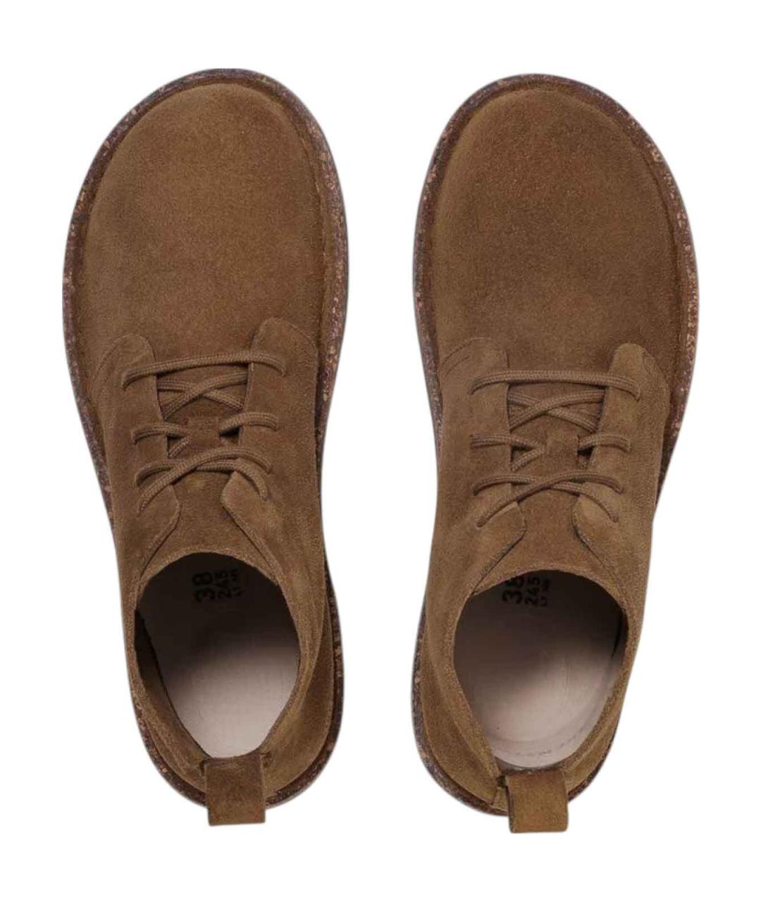 BIRKENSTOCK Коричневые замшевые ботинки, фото 4